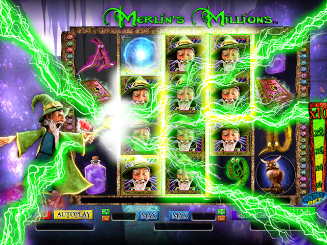 Spielautomat mit Mythologie Merlin's Millions